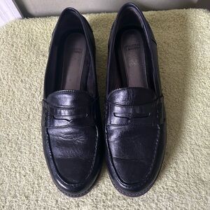 Johnston & Murphy Classic Black Slip-On Penny Loafers Sz 9.5